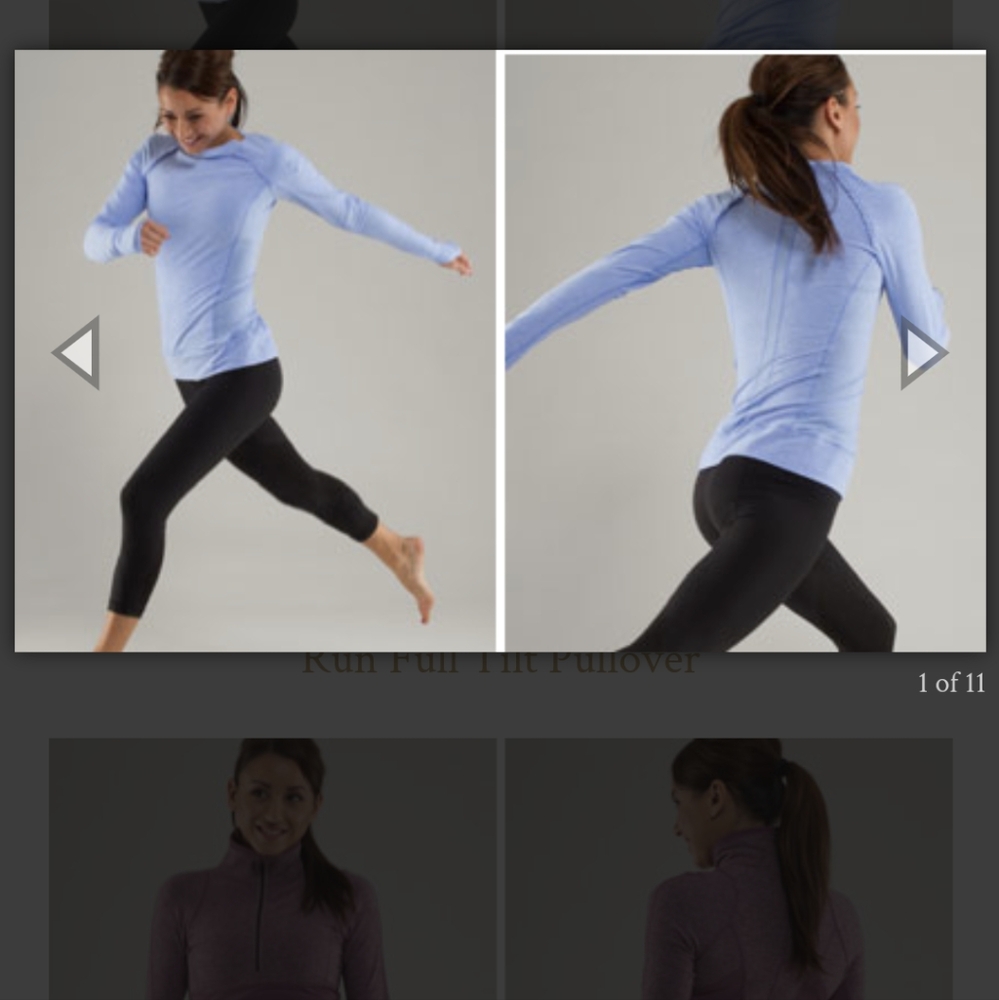 lululemon full tilt ruffle seam long sleeve light heathered blue